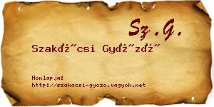 Szakácsi Győző névjegykártya