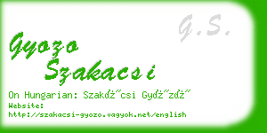 gyozo szakacsi business card